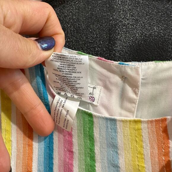 Pippa & Julie Rainbow Seersucker Lined Ruffle Tiered 100% Cotton Dress Size 6 - Picture 7 of 7